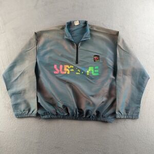 Vintage 90s Surf Style Interplanetary Anorak Jacket Mens One Size Gray